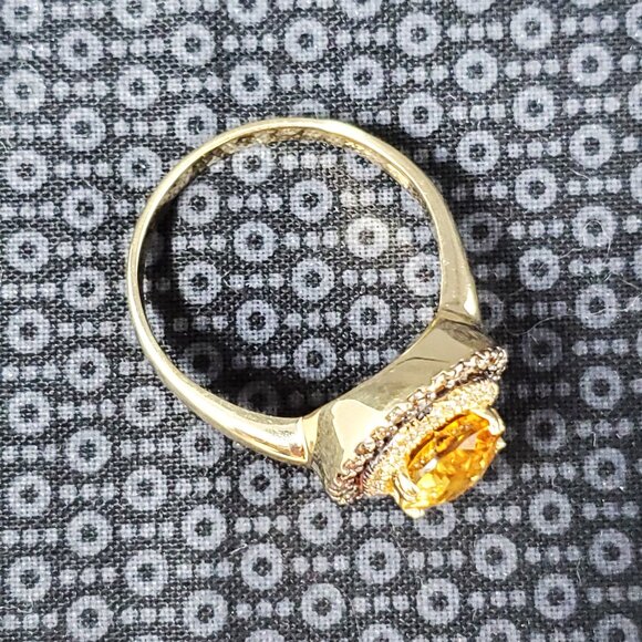 Le Vian 14k Honey Gold 2.75 cttw Citrine & Diamond Ring 7.3g. Size 12 - Picture 12 of 16